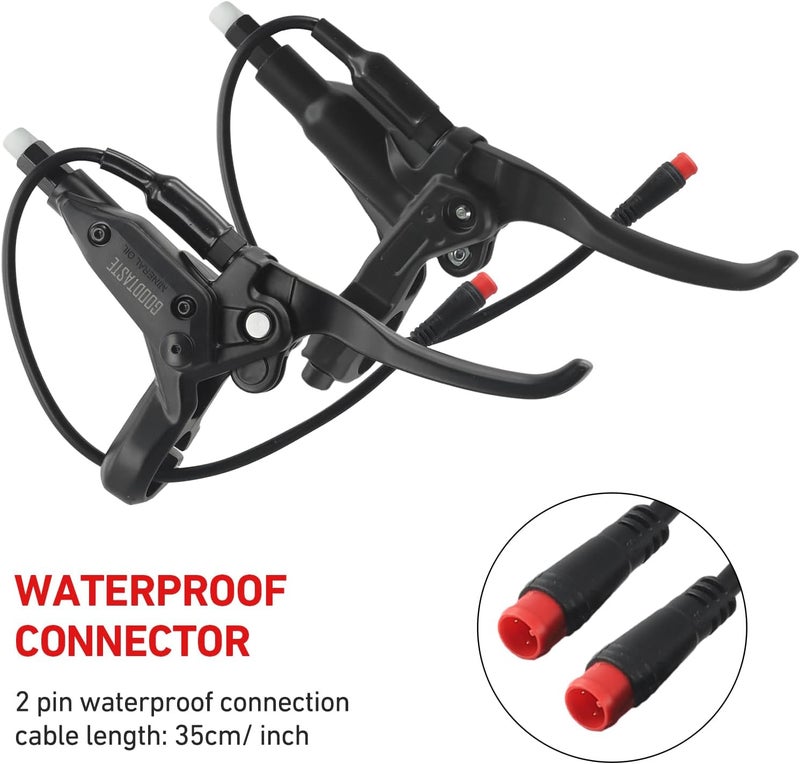 Drhomeam Left & Right Electronic Brake Lever Set for Most Electric Bicycle, GT03 Oil Power-Off Function Ebike Handle, Brake Grips for Electric Bike, Ebike Accessories Cut Off Power (A Pair) - Image 4